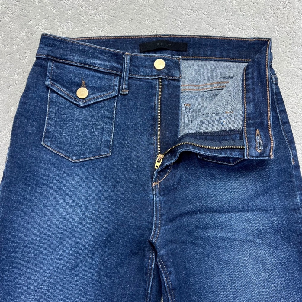 Joes Jeans Womens 27 High Rise Bootcut 70s Patch Pocket Dark Wash Denim Stretch